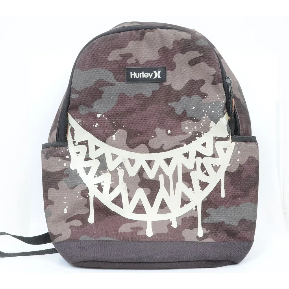 Hurley Graphic Backpack Print Mashup Full-Size Camo School Bag Skater Streetwea